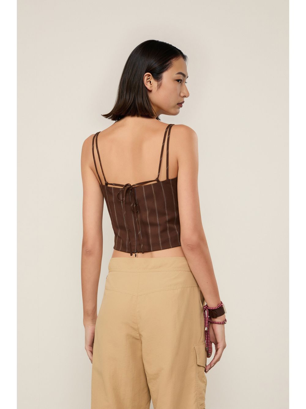 Animale — Top De Viscose Cropped Com Alcas Em No