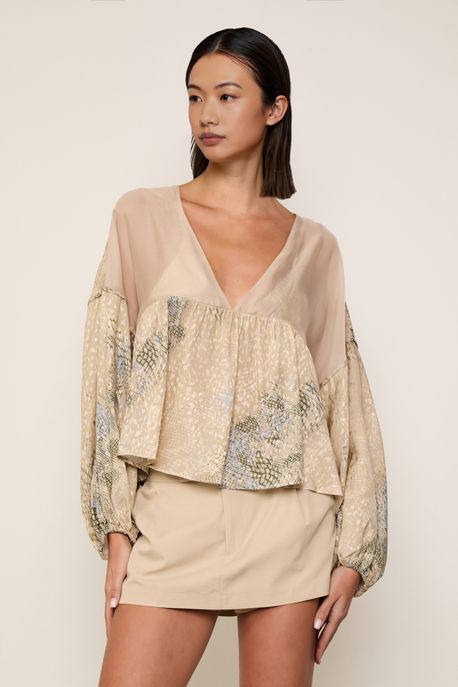 Blusa Est Cobra Wave Medio Est Cobra Wave Medio e Spray - P