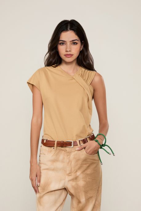 Blusa Malha Torcido Frente Verde Cadis - P