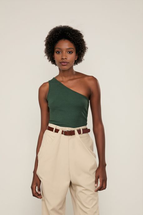 Regata De Malha Um Ombro So Verde Cadis - M