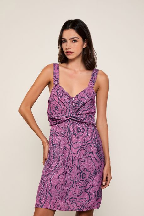 Vestido Est Floral Anemona Pipa e Navy Est Floral Anemona Pipa e Navy - M