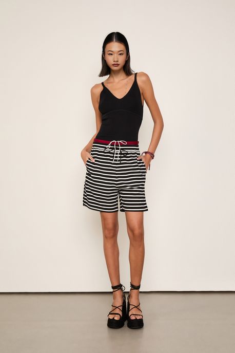 Bermuda De Moletom Logo Listrada Listrado - P