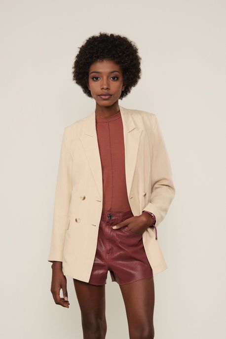 Regata Mc Recorte Central Marrom Mink - M