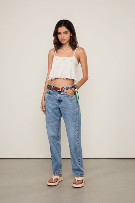 Calça Jeans Flashback Jeans Medio - 44