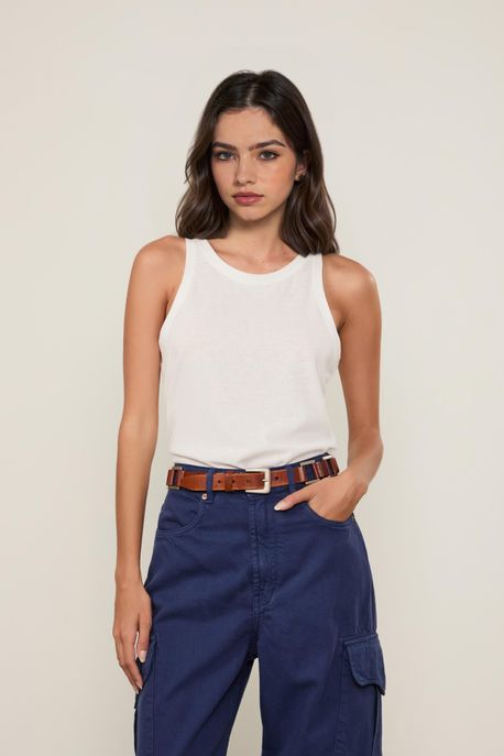 Regata De Malha Cavada Branco - M