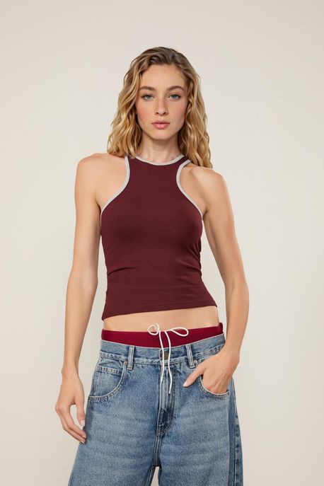 Regata De Malha Nadador Marrom Taipas - G