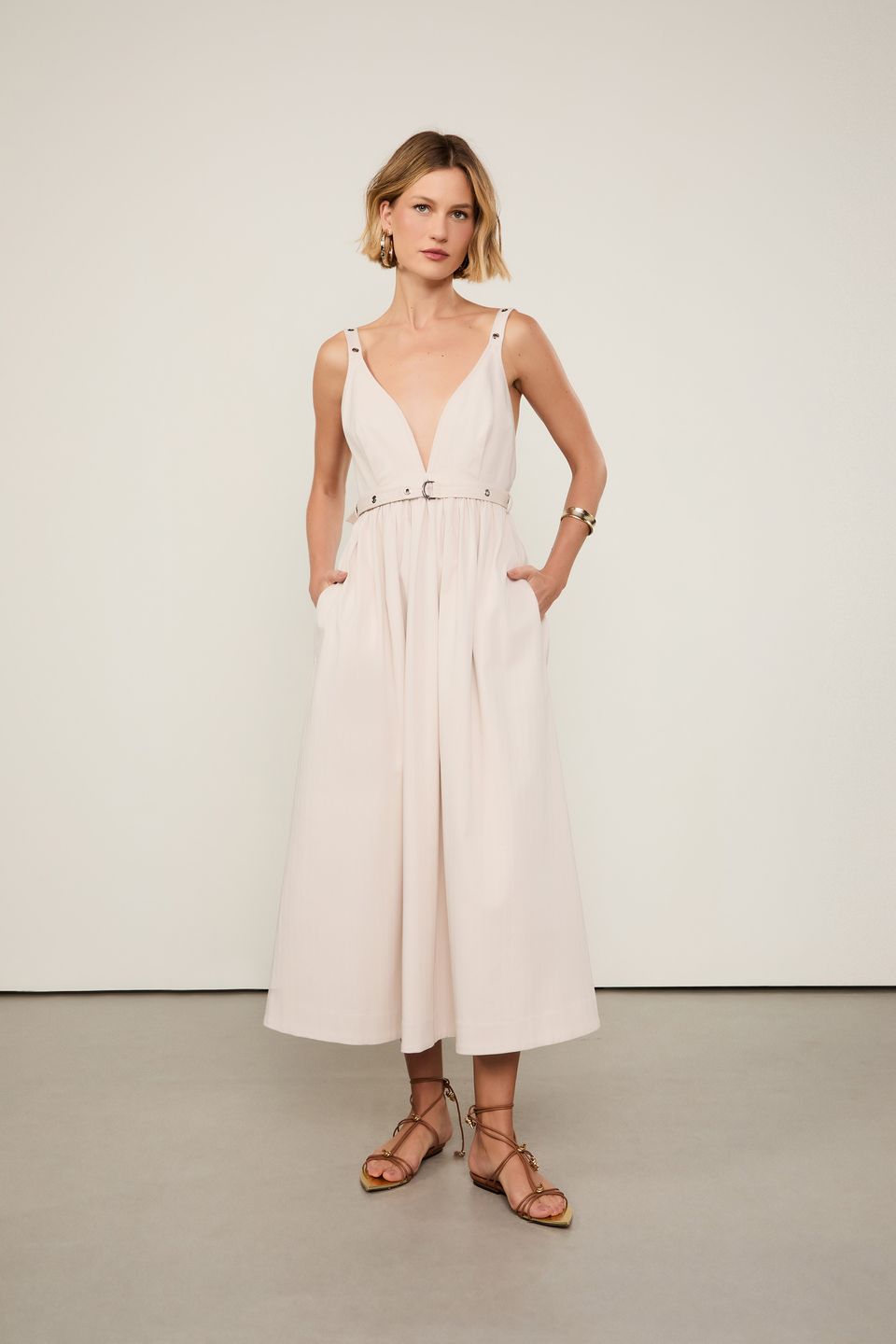 Vestido Midi Risca Litoral