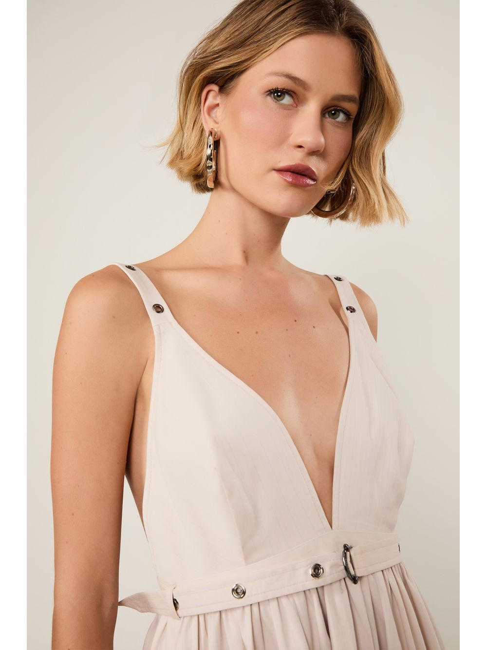 Animale — Vestido Midi Risca Litoral