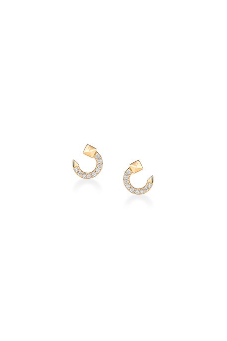 Brinco Eden c Ouro Amarelo Com Diamante - U