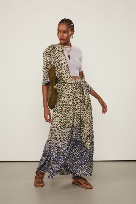 Blusa Tee Manga Media Cropped Lilás Lilas Rain - GG