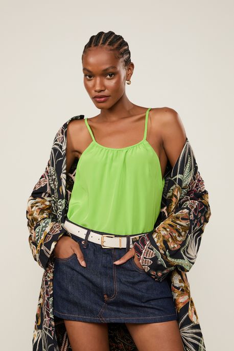 Regata De Seda Verde Verde Jasmine - 38