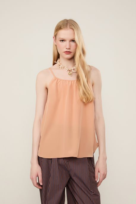 Regata De Seda Bege Bege Toast - 44