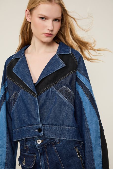 Jaqueta Jeans Mix Denim Mix Denim - G