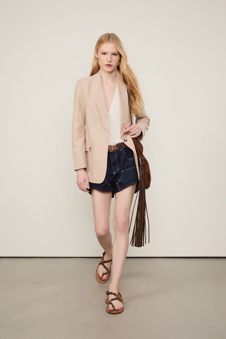 Short Jeans Dark Blue Cintura Baixa Jeans Escuro - 40