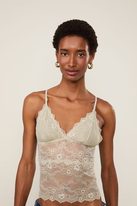 Regata De Renda Intimates Verde Yura - P