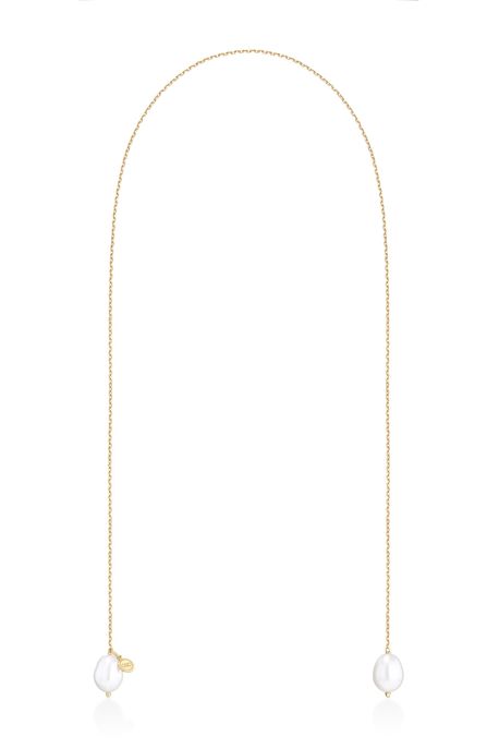 Colar Convés Pérola Ouro Amarelo Com Perola - U