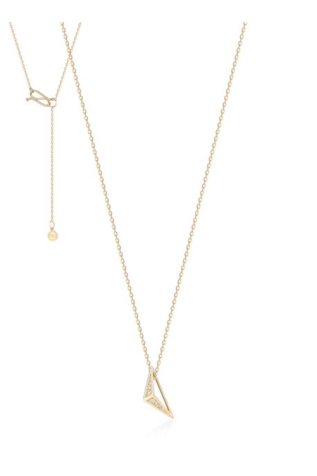 Cola Alisia Shine Ouro Amarelo Com Diamante - U