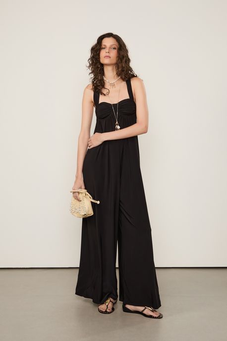 Macacão Jersey Amplo Bojo Preto - M