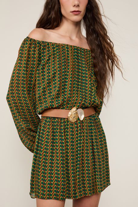 Cinto De Couro Fivela Ostra Dupla Caramelo - P