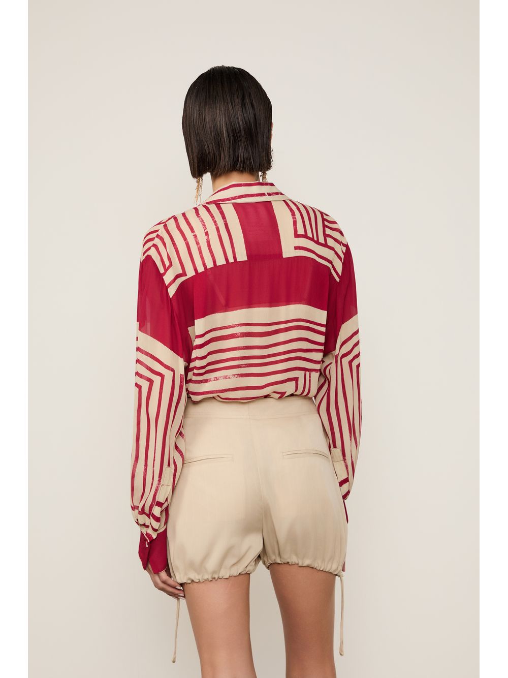 Animale — Short De Alfaiataria Com Bolsos Frontais Risca De Giz