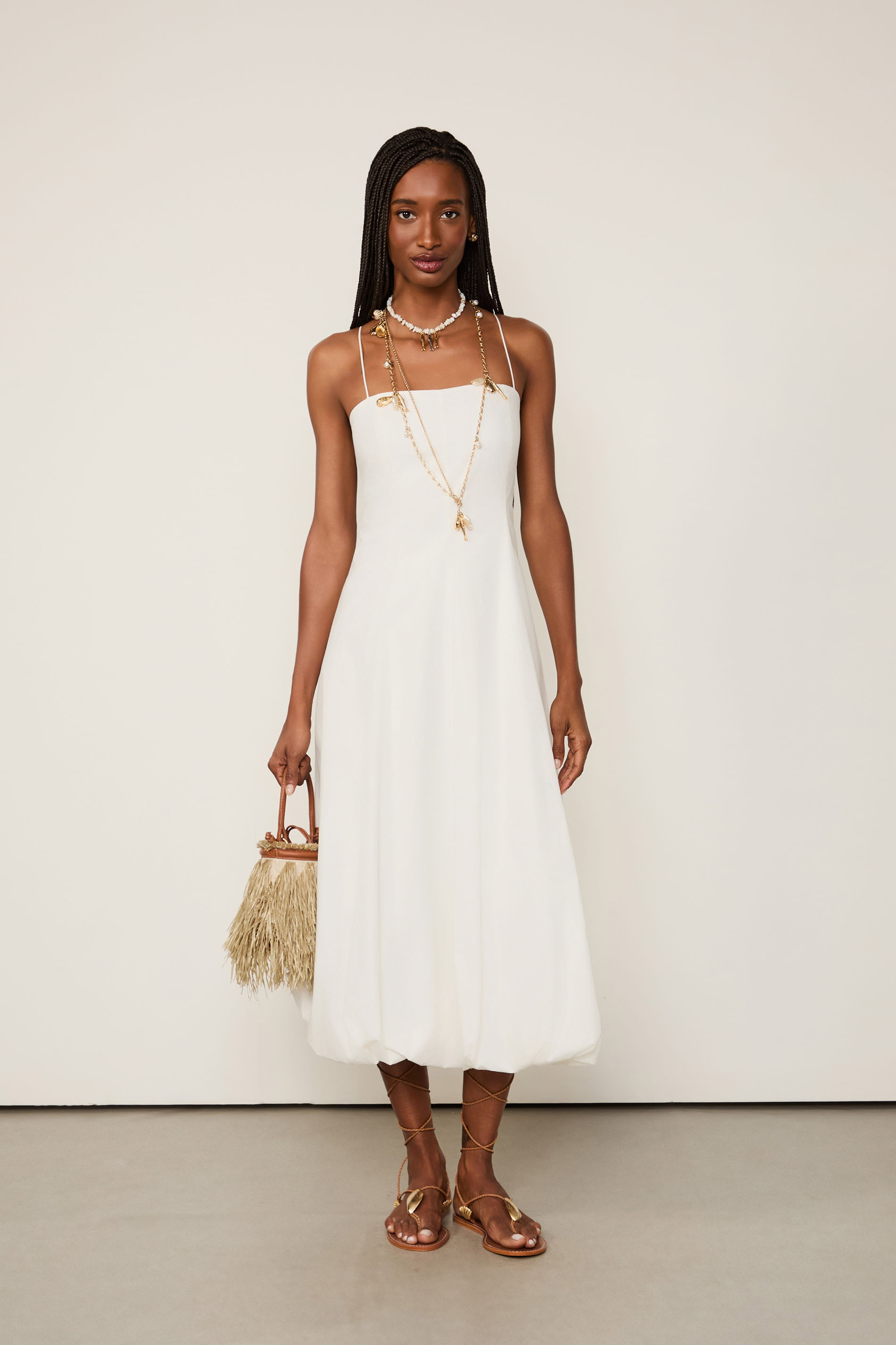Vestido Midi De Alcinha Balonê