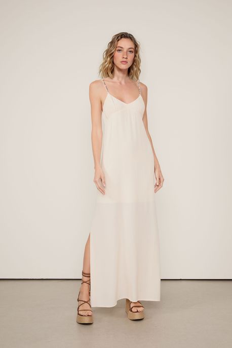 Vestido Basic Boho Bege Whitecap - P