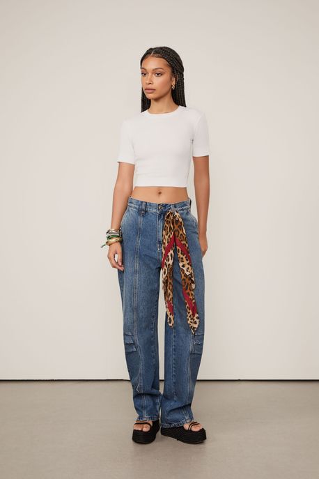 Blusa Malha Rib Com Recorte Costas Off White - GG