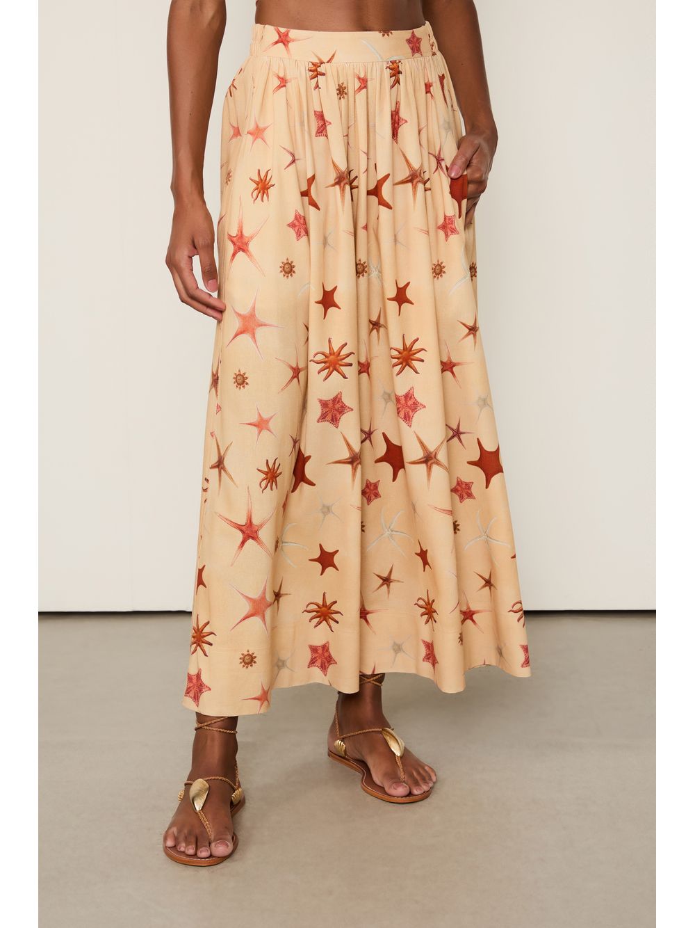 Animale — Saia Midi Fig Estrelas