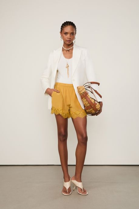 Regata De Rib Com Detalhe Em Tule Off White - G