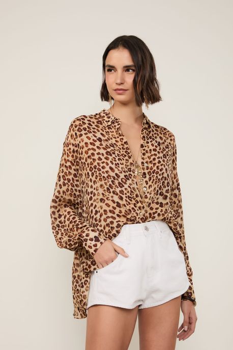 Short Curto De Sarja Aleta Costas Branco - 38