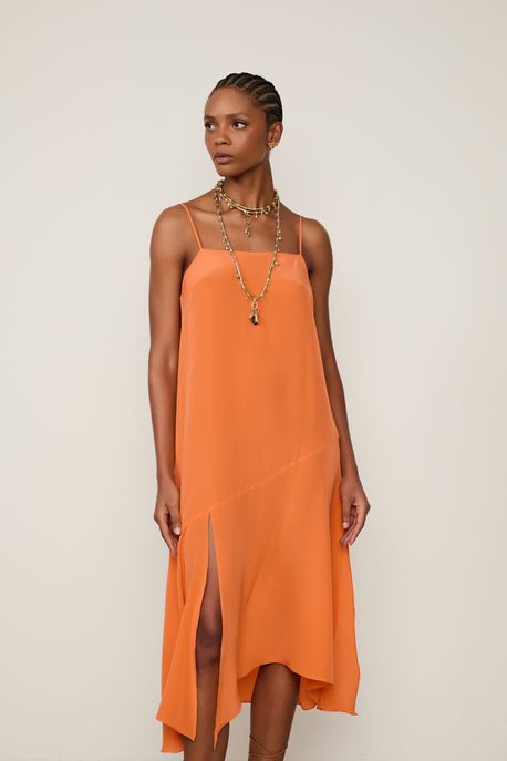 Vestido Midi Laranja - 38