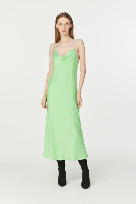 Slip Dress Seda Noronha Sortido Verde Summer 14-0156 Tcx - 42