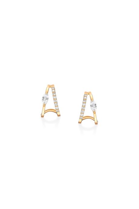 Argola Artico Duo Ouro Amarelo - U