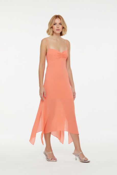Slip Dress Colors Coral Camelia - 38