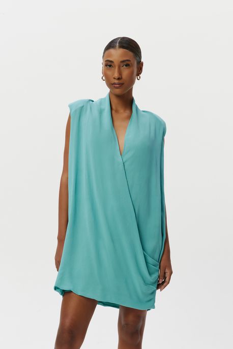 Vestido Balm Turquesa Dusty - 40