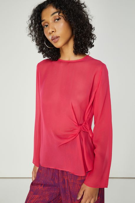 Blusa Manga Longa Smp2 Rosa - 42