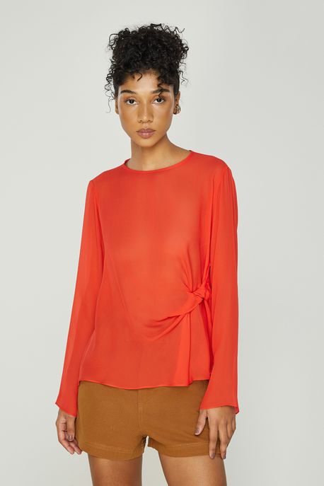 Blusa Manga Longa Vermelho Fierry - 36