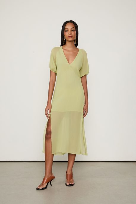 Vestido Clarinha Liso Verde Pear - 36