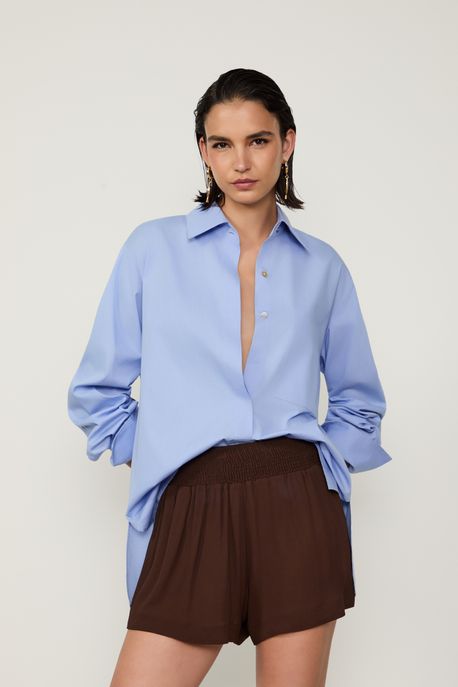 Short Shibori Liso Marrom Cafe - 44