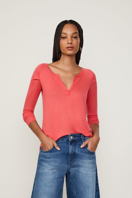 Raglan Desconstruida Color Coral Cayene - P