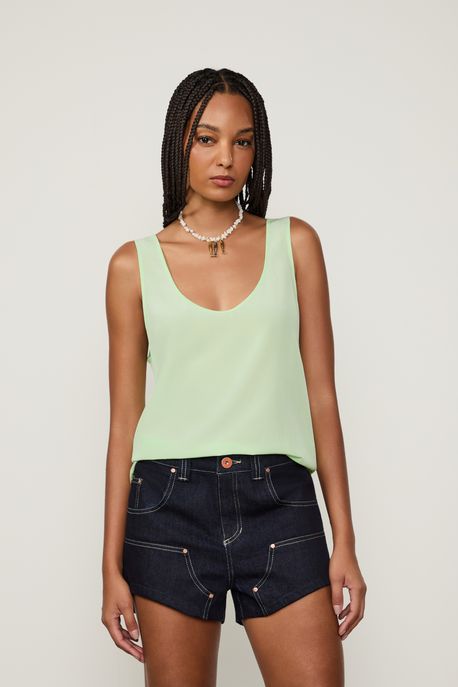 Regata De Seda Verde Vivo - 40