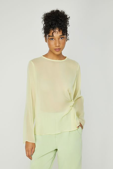 Blusa Manga Longa Amarelo - 44