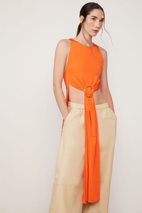 Regata De Jersey Maxi Fenda Laranja Arte - P