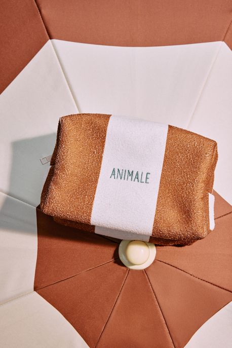 Necessaire Atoalhada Listra Caramelo Marrom Caramelo/Amarelo Lavado - U