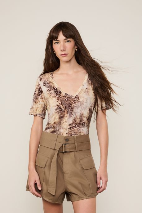 T-Shirt Fininha Croco Color Croco Color - P