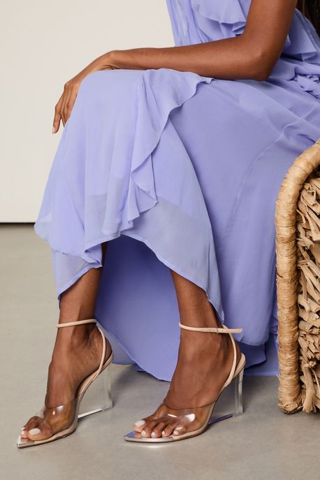 Sandalia Anabela Cristal Nude - 38