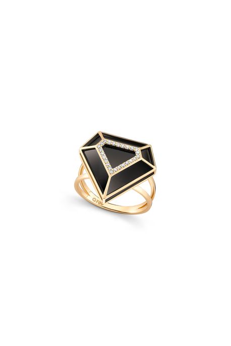 Anel Iate Black Ouro Amarelo - 17