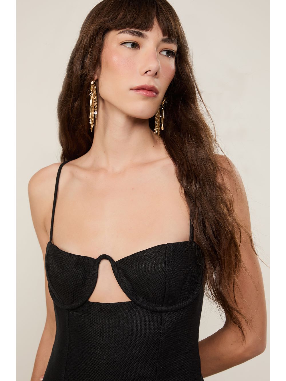 Animale — Vestido De Linho Midi