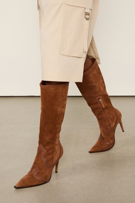 Bota De Chamois Western Classic Caramelo - 37