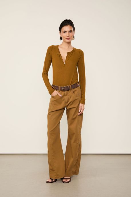 Blusa Manga Longa Raglan Verde Antique - G